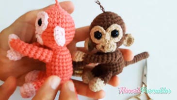 Amigurumi Maymun Anahtarlık