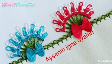 Fiyonklu Çiçek İğne Oyası Yapılışı