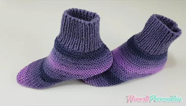 İki Şiş Kolay Topuklu Çorap Patik Yapılışı