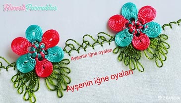 Keloğlanlı Çiçek İğne Oyası Yapılışı