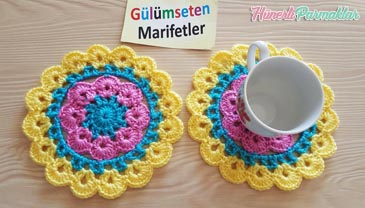 Mandala Motifi Bardak Altlığı Yapılışı