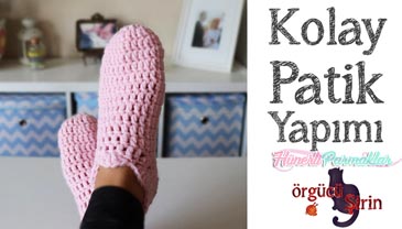 Tığ İşi Kolay Ve Kullanışlı Patik Yapılışı